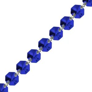 Magnificent Crystal Garland Blue 14mm Octagon Prism Strand