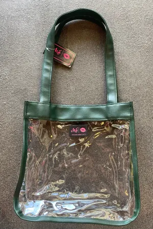 Makeup Junkie Game Day Tote w/ ZIPPER - Hunter Green