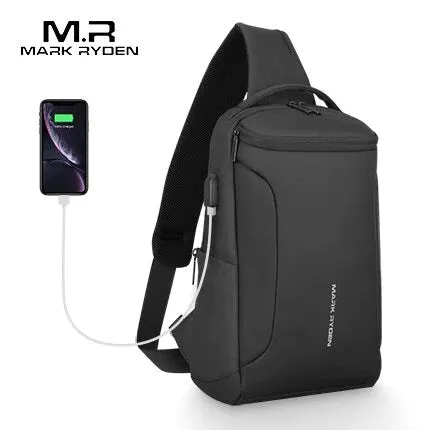 Mark Ryden MR-7069 Crossbody Shoulder Bag Waterproof USB Charging