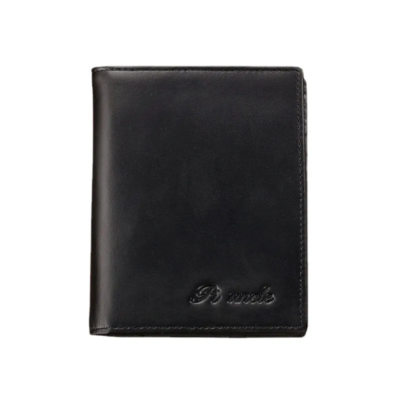 Men Genuine Leather RFID Anti theft 15 Card Slots Bifold Wallet Purse