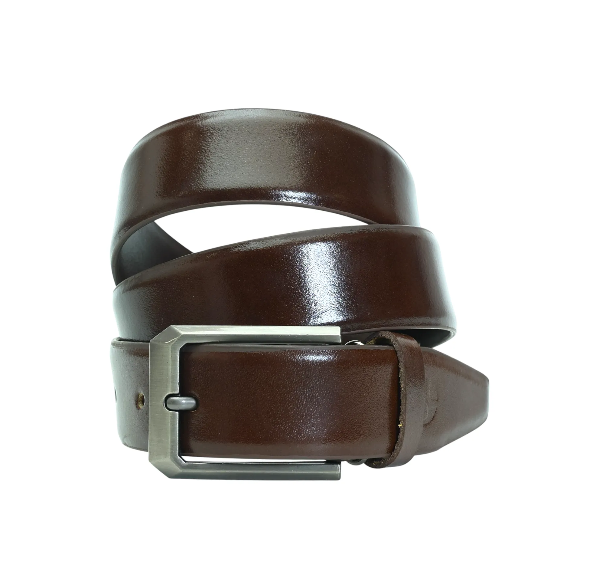 Mens Formal leather Belt 40409(BROWN)