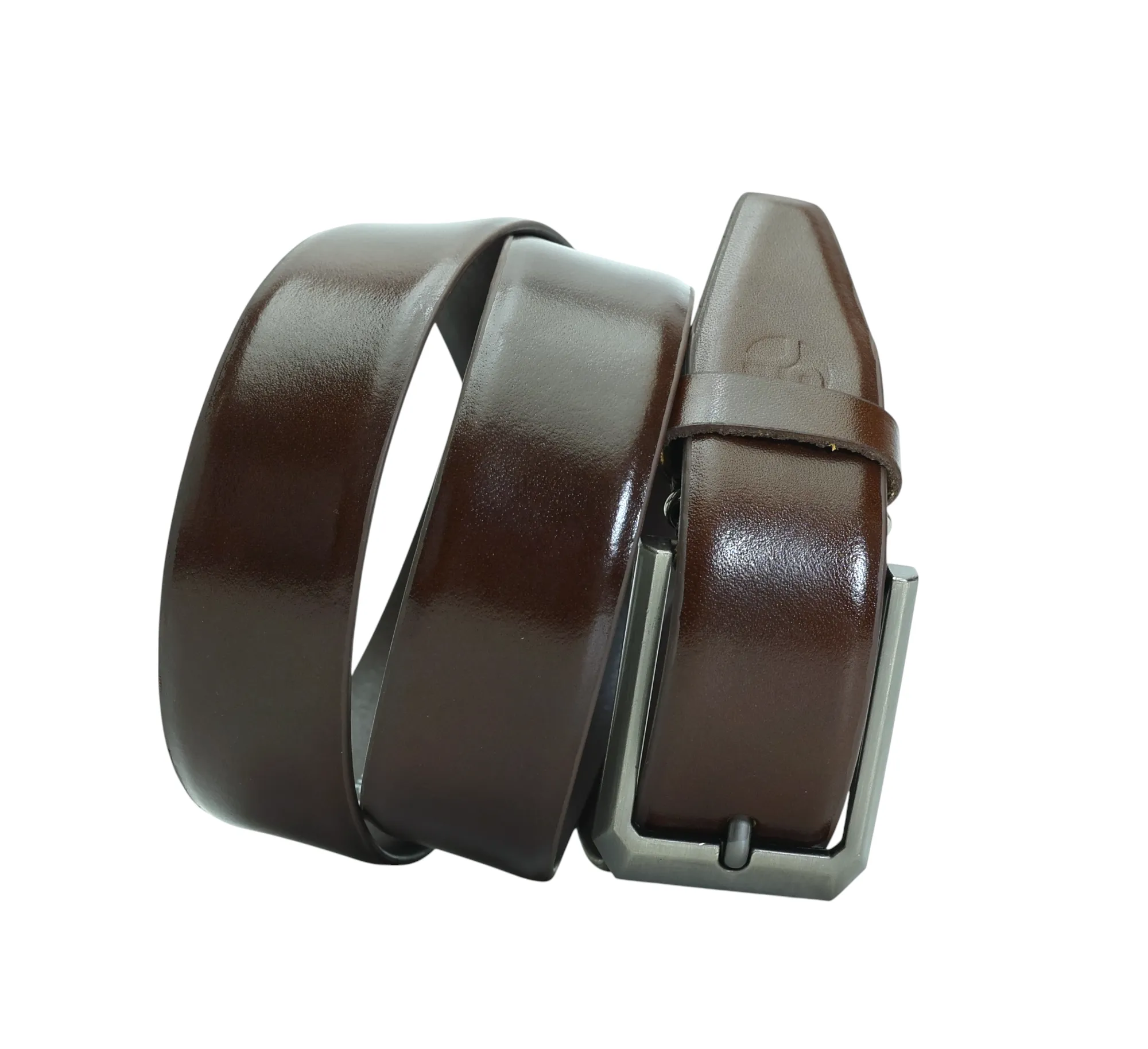 Mens Formal leather Belt 40409(BROWN)