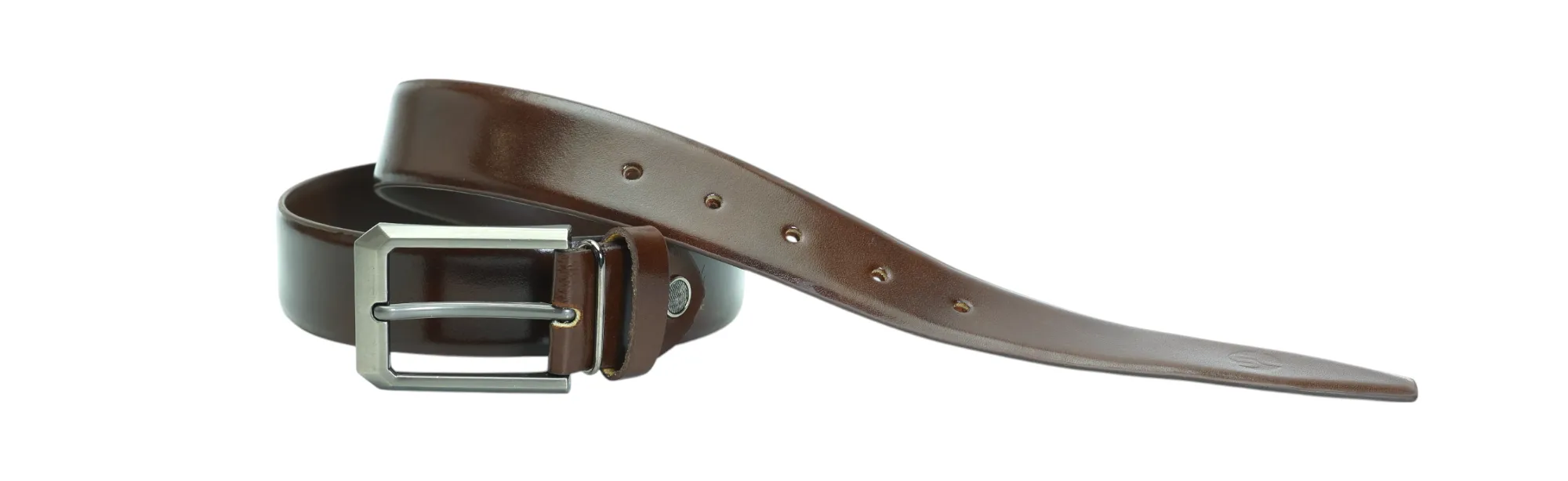 Mens Formal leather Belt 40409(BROWN)