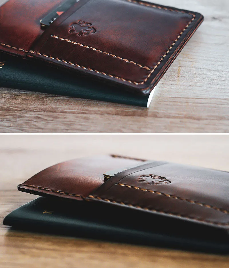 Mens Leather Passport Wallet - Brownhood