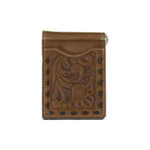 MENS NOCONA BIFOLD MONEY CLIP W/ BUCKSTITCH