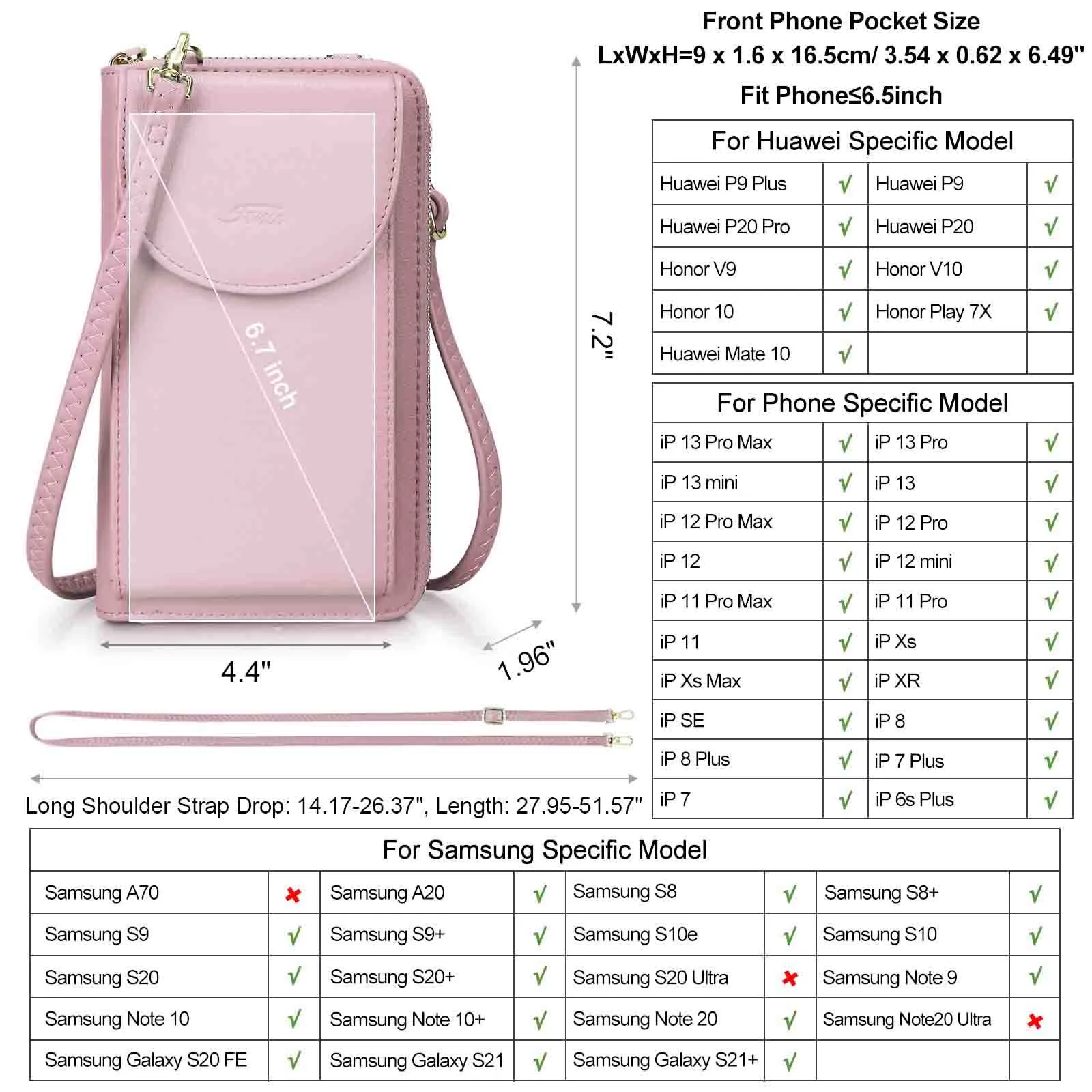 Mini RFID Cell Phone Crossbody Bag