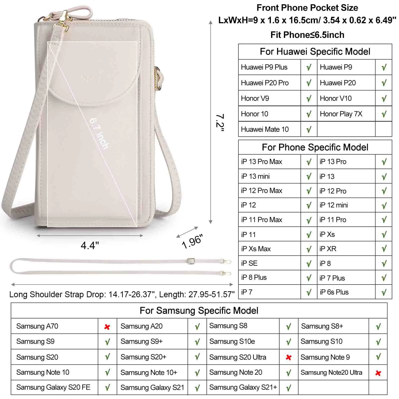 Mini RFID Cell Phone Crossbody Bag