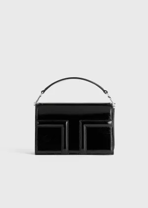 Mini T-Flap Naplack bag black