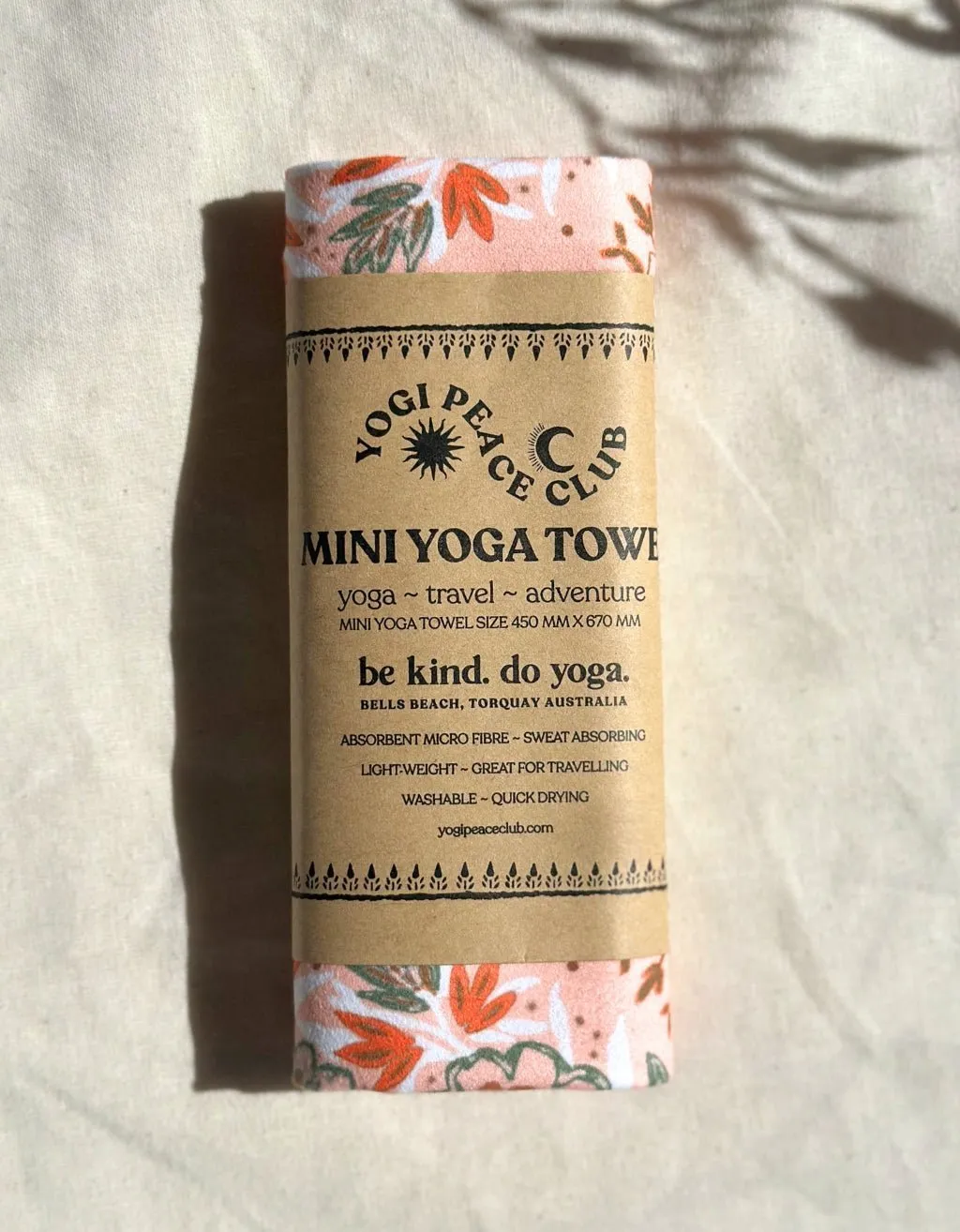 Mini Yoga Towel - Salty Peach