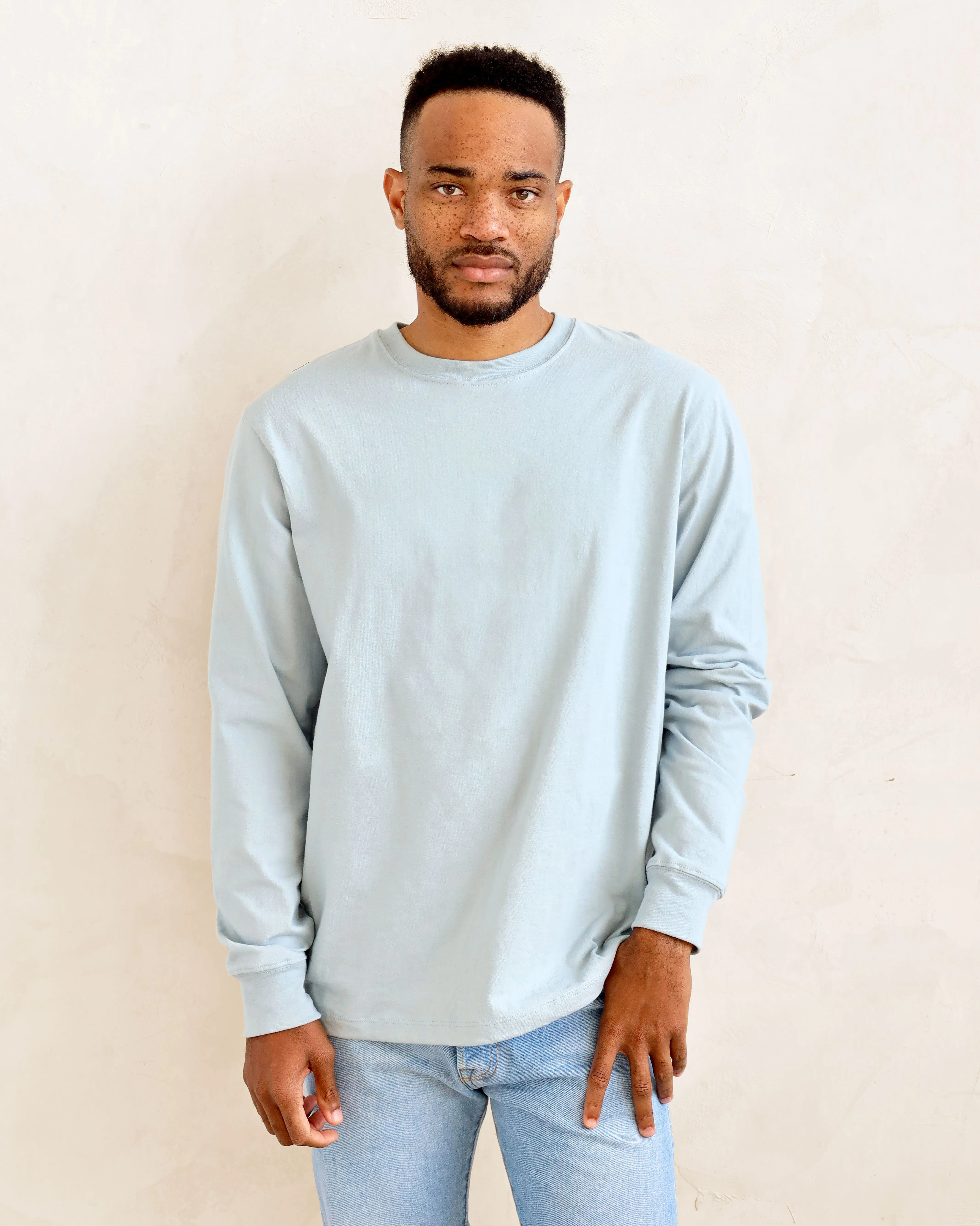 Monday Long Sleeve Tee Blueish - Unisex