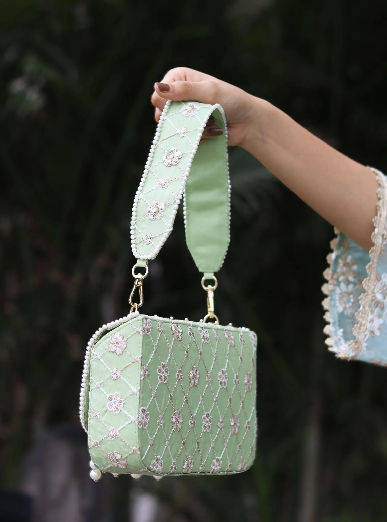 Mulmul Ella Green Flap Bag