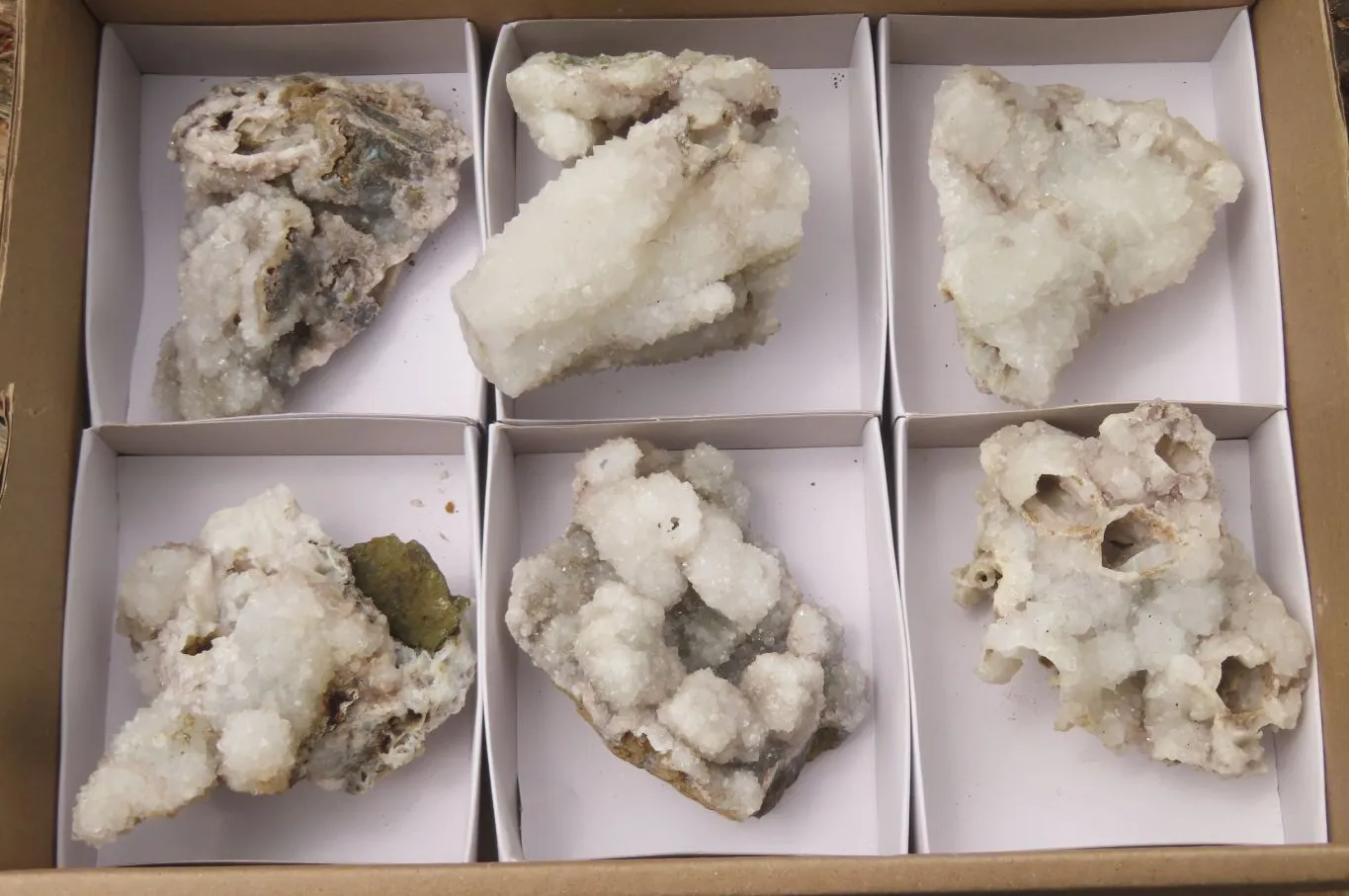 Natural Drusy Mountain Quartz Specimens x 6 From Alberts Mountain, Lesotho