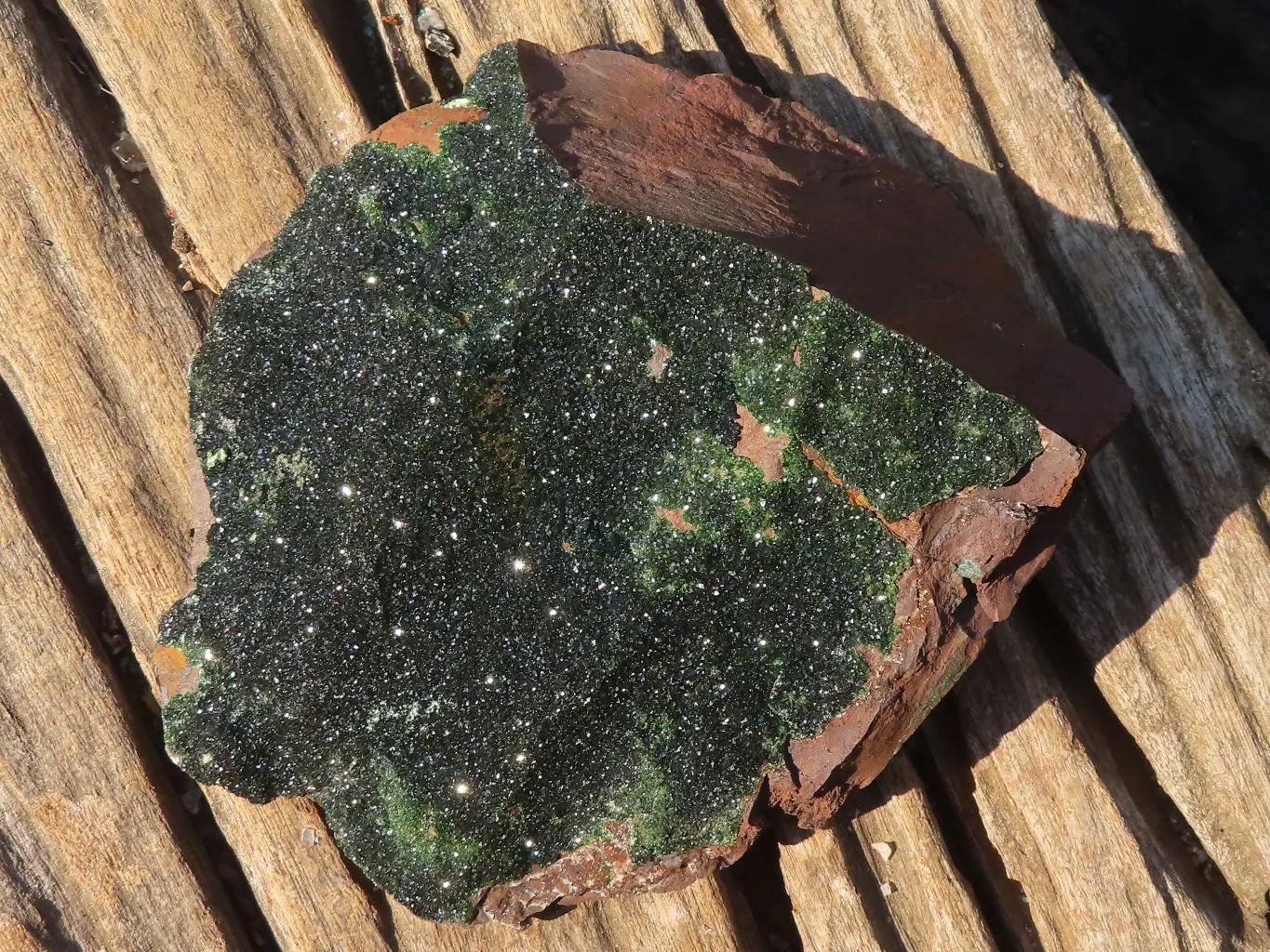 Natural Rare Libethenite Crystals With Drusy Dolomite On Banded Ironstone Matrix x 2 From Congo