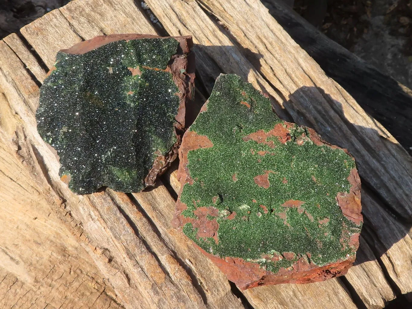 Natural Rare Libethenite Crystals With Drusy Dolomite On Banded Ironstone Matrix x 2 From Congo