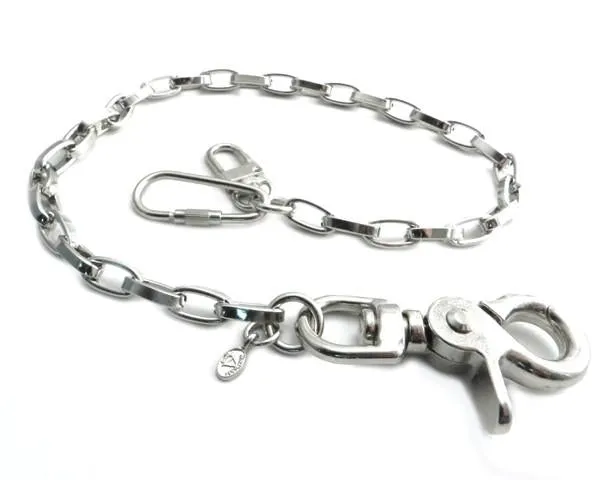 NC130-18 Modern Cable Chain in Chrome Wallet Chain 16"