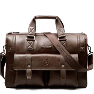 New Luxury Cow Genuine Leather Business Men's Briefcase Male Shoulder Bag