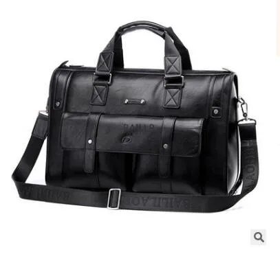 New Luxury Cow Genuine Leather Business Men's Briefcase Male Shoulder Bag