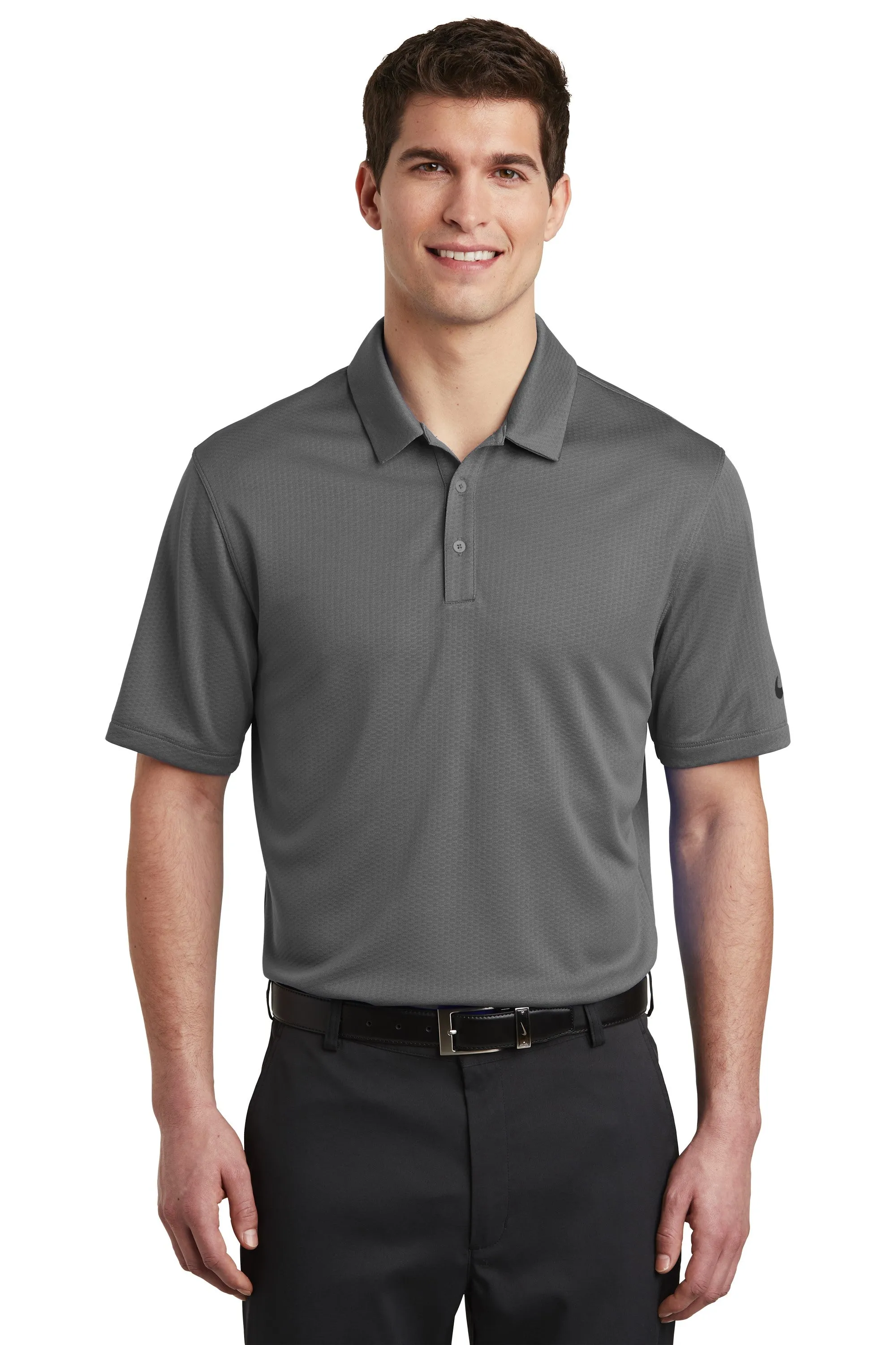 NKAH6266 Yuma Nike Dri-FIT Hex Textured Polo