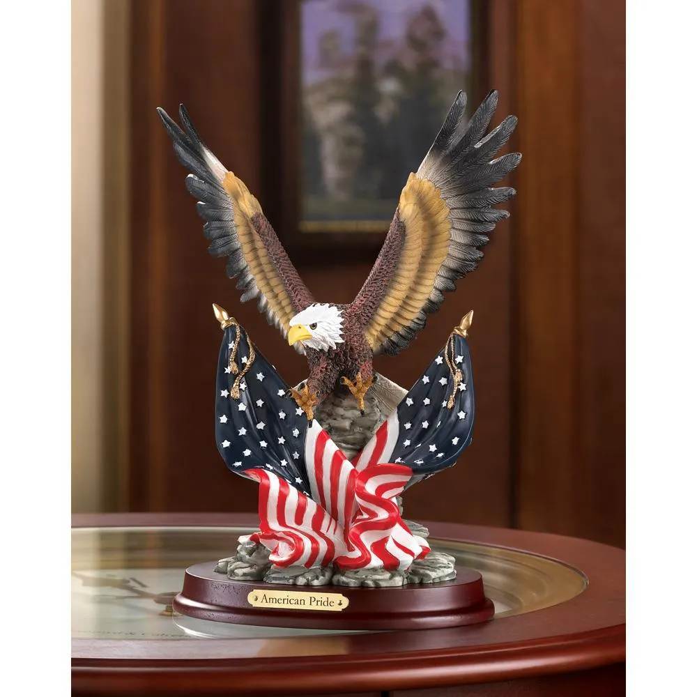 Patriotic Eagle Statue Sculpture