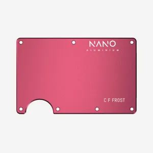 Personalised Front & Back Wallet Cover Plates (Portofino Red)