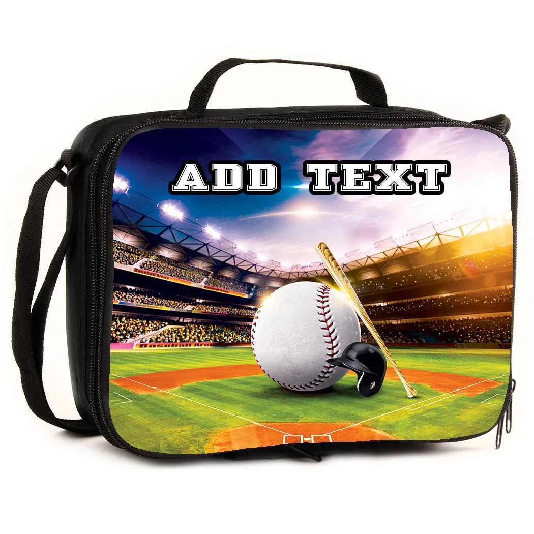 Personalized Backpacks, Lunch Bags, Duffel Bags, or Water Bottles with Full-Color - Baseball Field