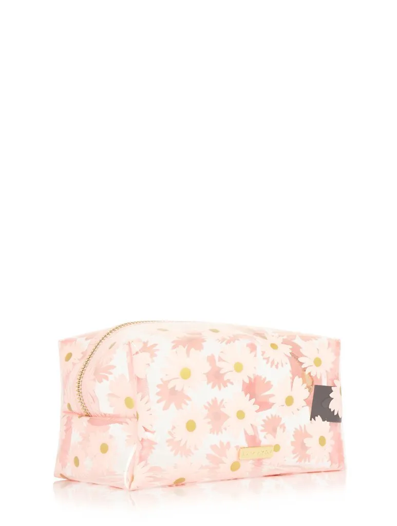 Pink Daisy Makeup Bag