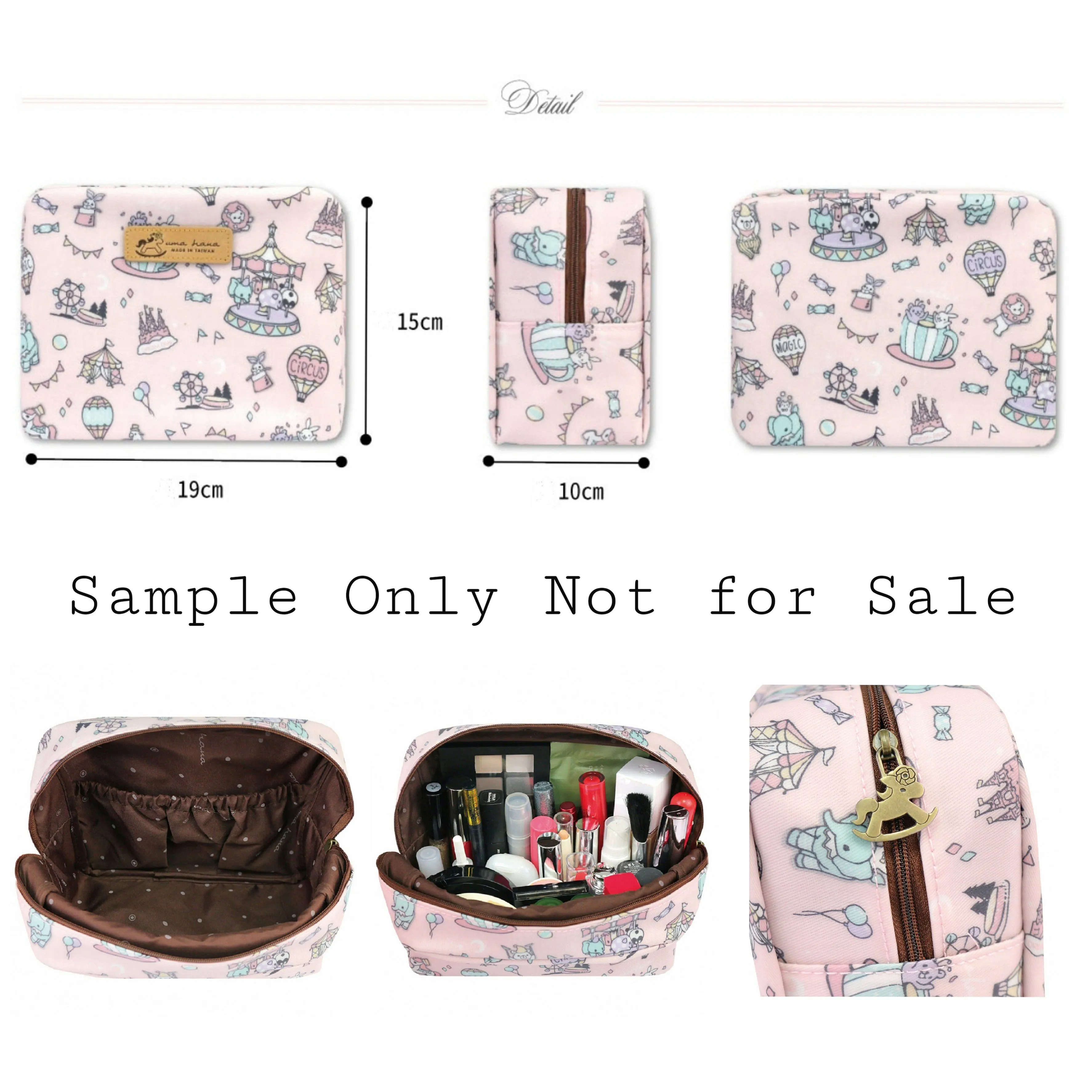 Pink Floral Meadows Cube Cosmetic Bag