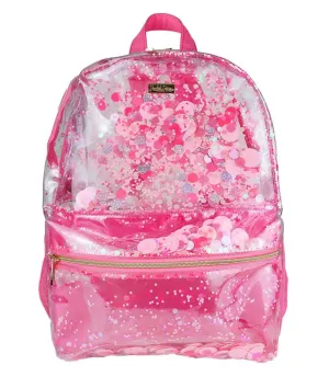 Pink Party Heavy Duty Confetti Pink Clear Backpack