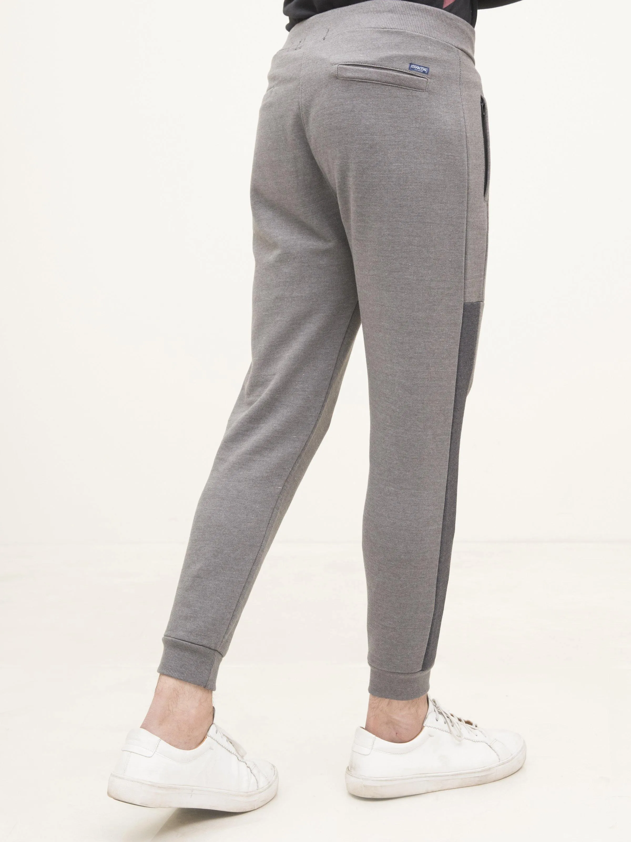 PIQUE FLEECE TROUSER LIGHT GREY