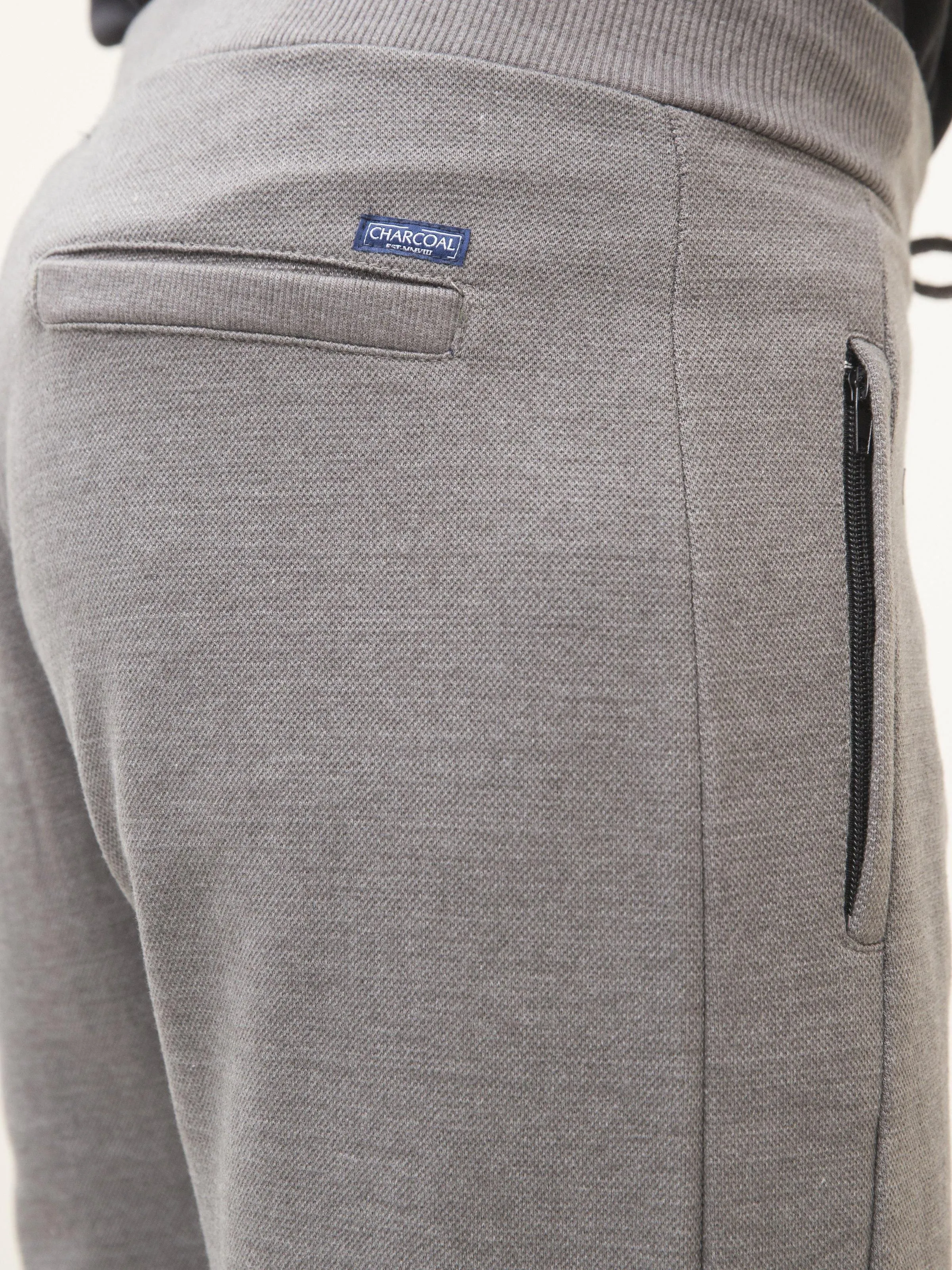 PIQUE FLEECE TROUSER LIGHT GREY