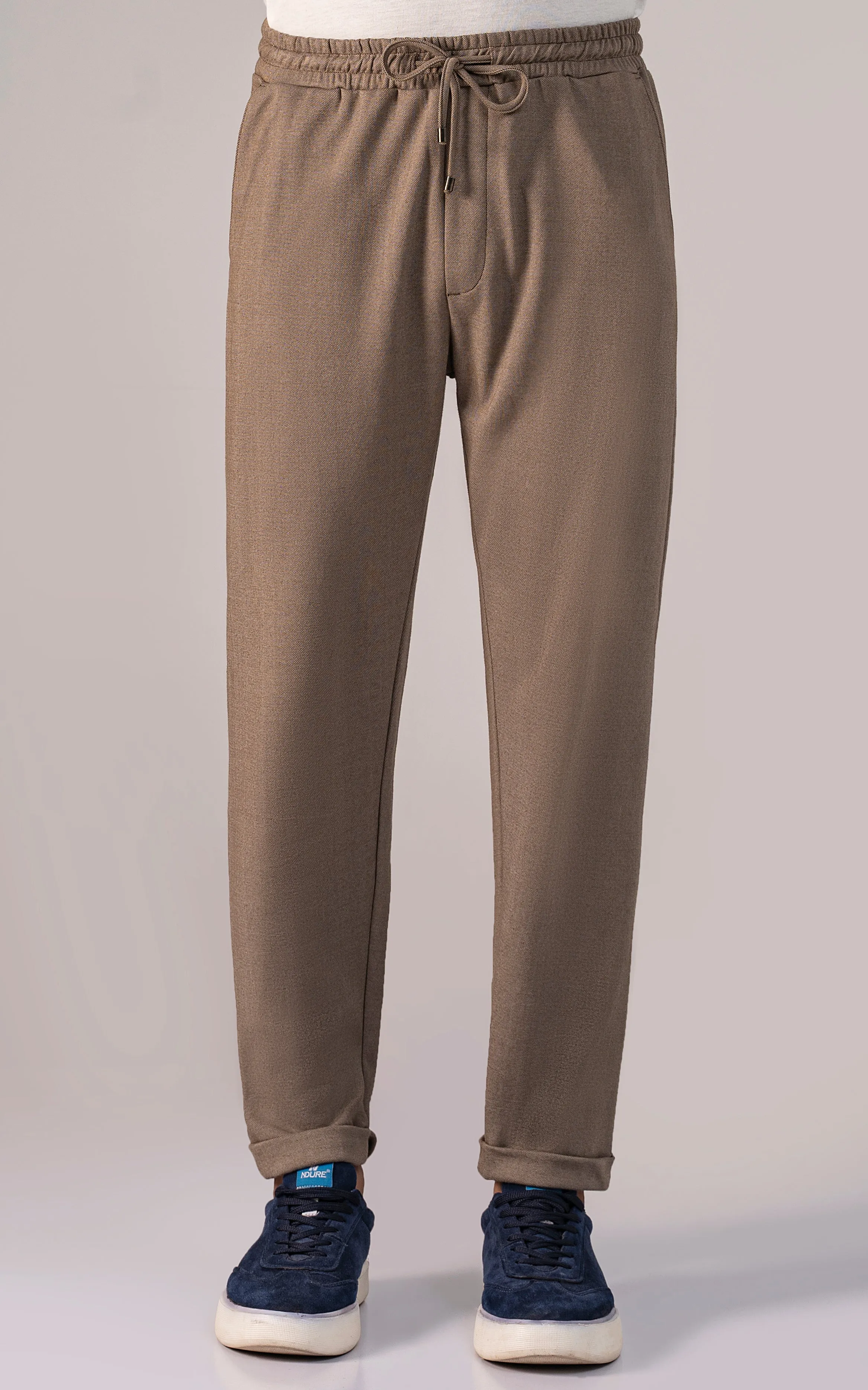 PIQUE INTERLOCK TROUSER KHAKI MELANGE