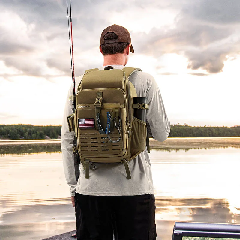 Piscifun Fishing Backpack with Rod & Gear Holder