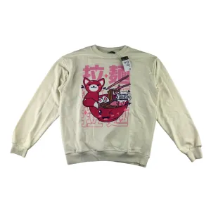 Primark sweater 12-13 year white Ramen graphic design print