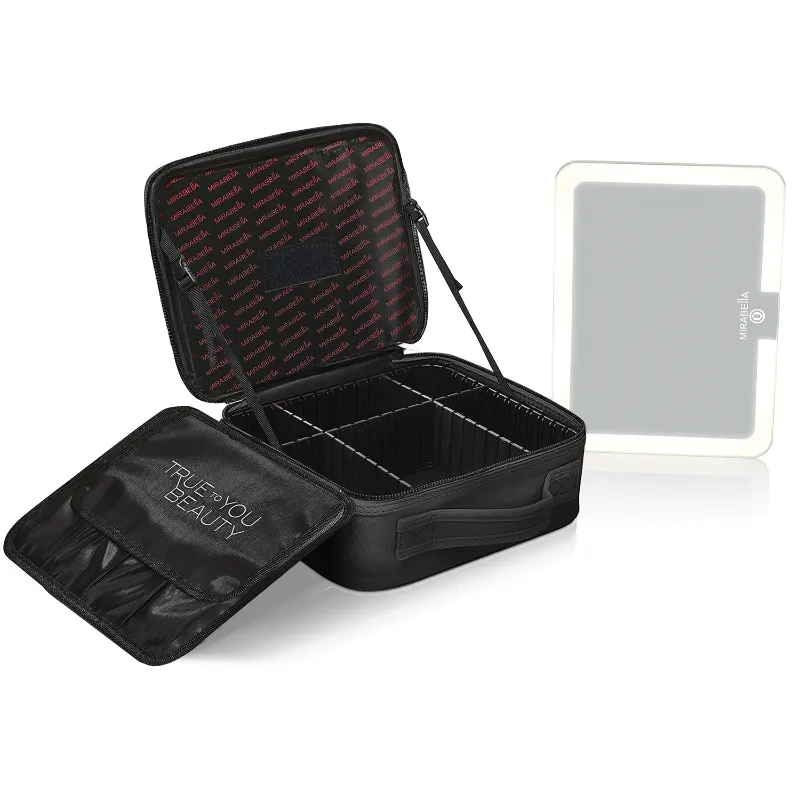 Pro Makeup Kit Travel Bag with LED Mirror