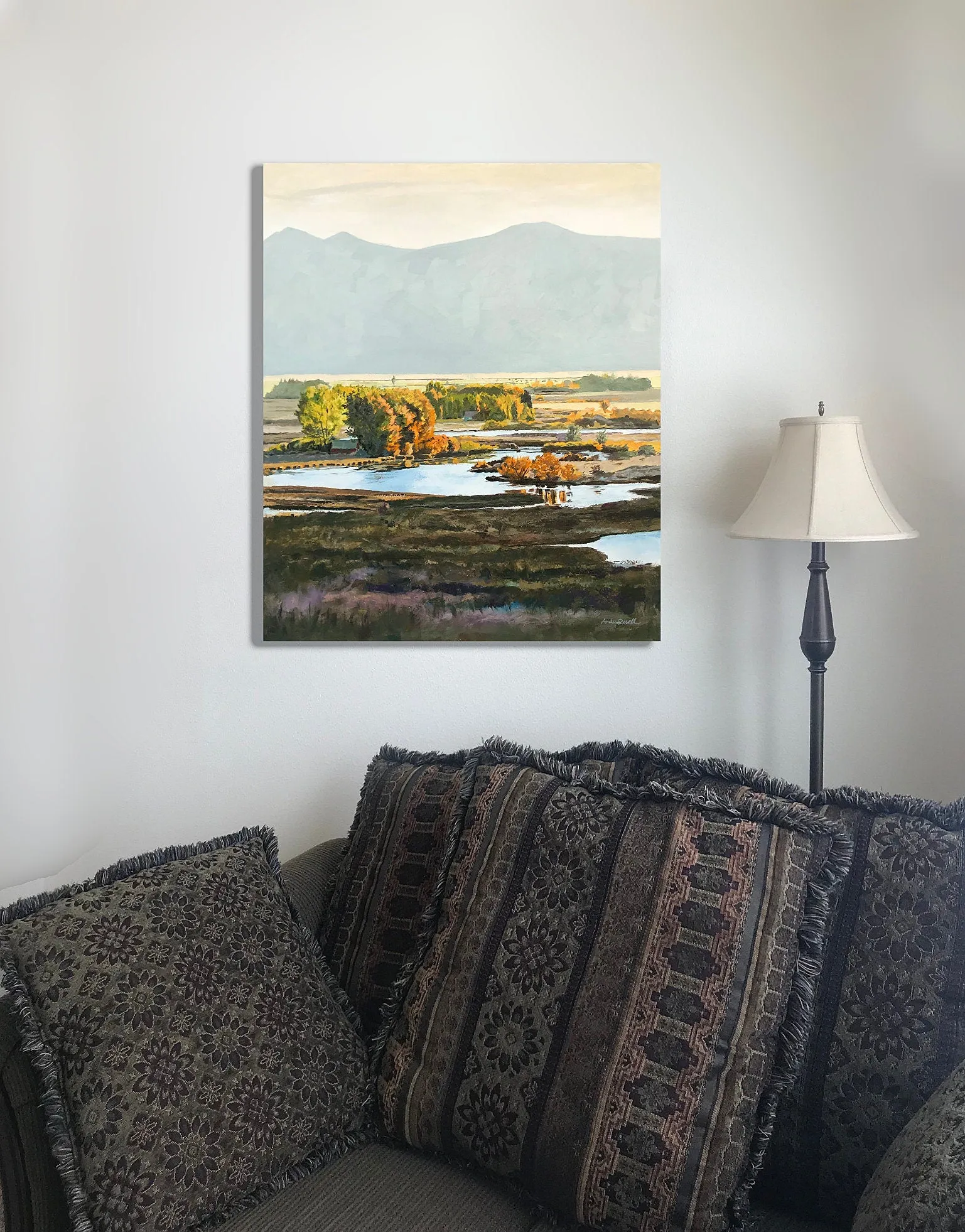 "Silvercreek Morning Shadows" - an Original Oil Painting or Signed Edition Print of Idaho's famed Silvercreek in the Morning.