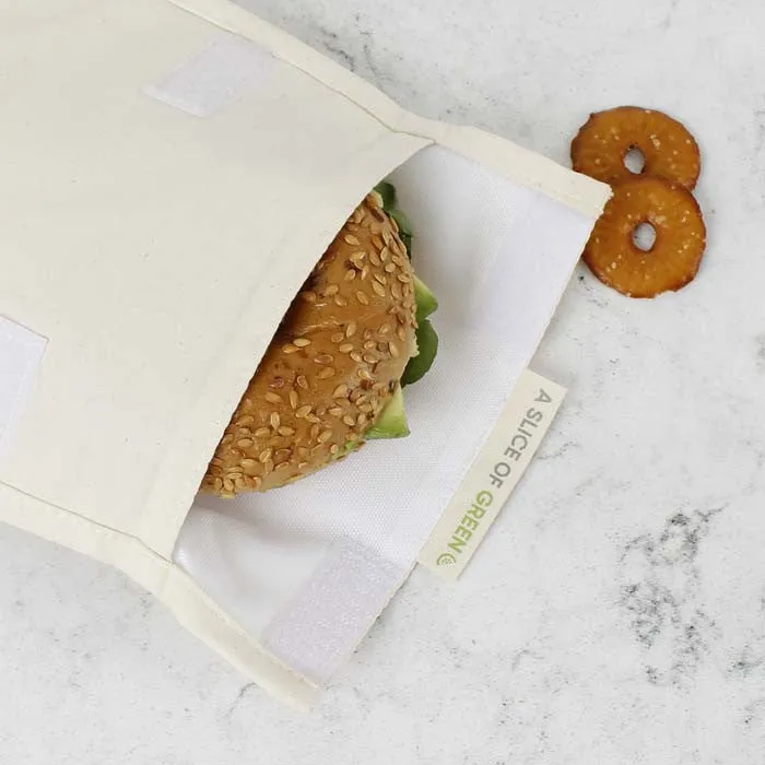 Reusable Organic Cotton Baggie – Eco-Friendly Snack & Sandwich Bag