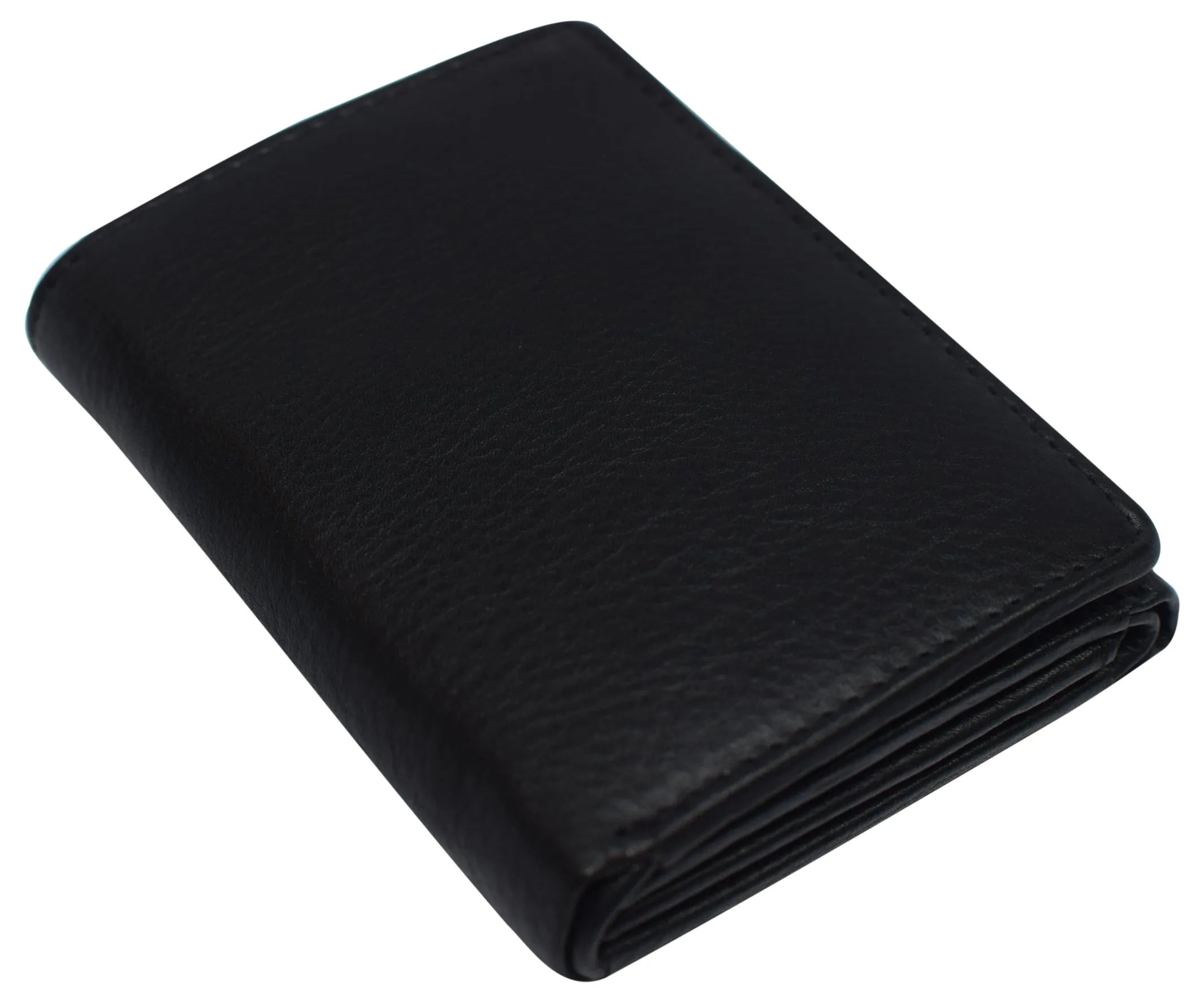 RFID Blocking Genuine Leather Trifold Classic Style Wallet 631107