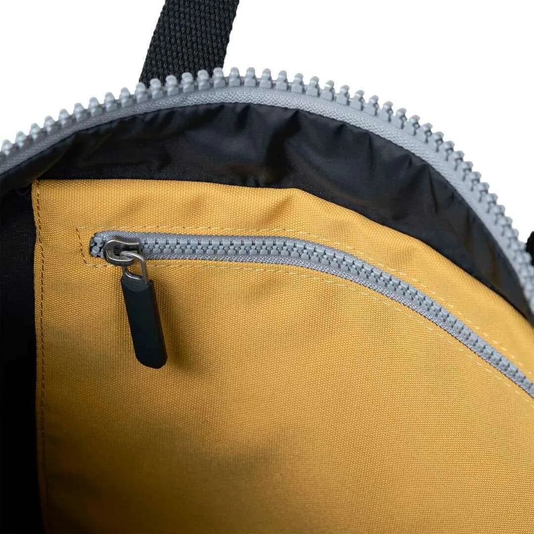 Roka Canfield B Medium Black Label Recycled Canvas Backpack - Flax Yellow