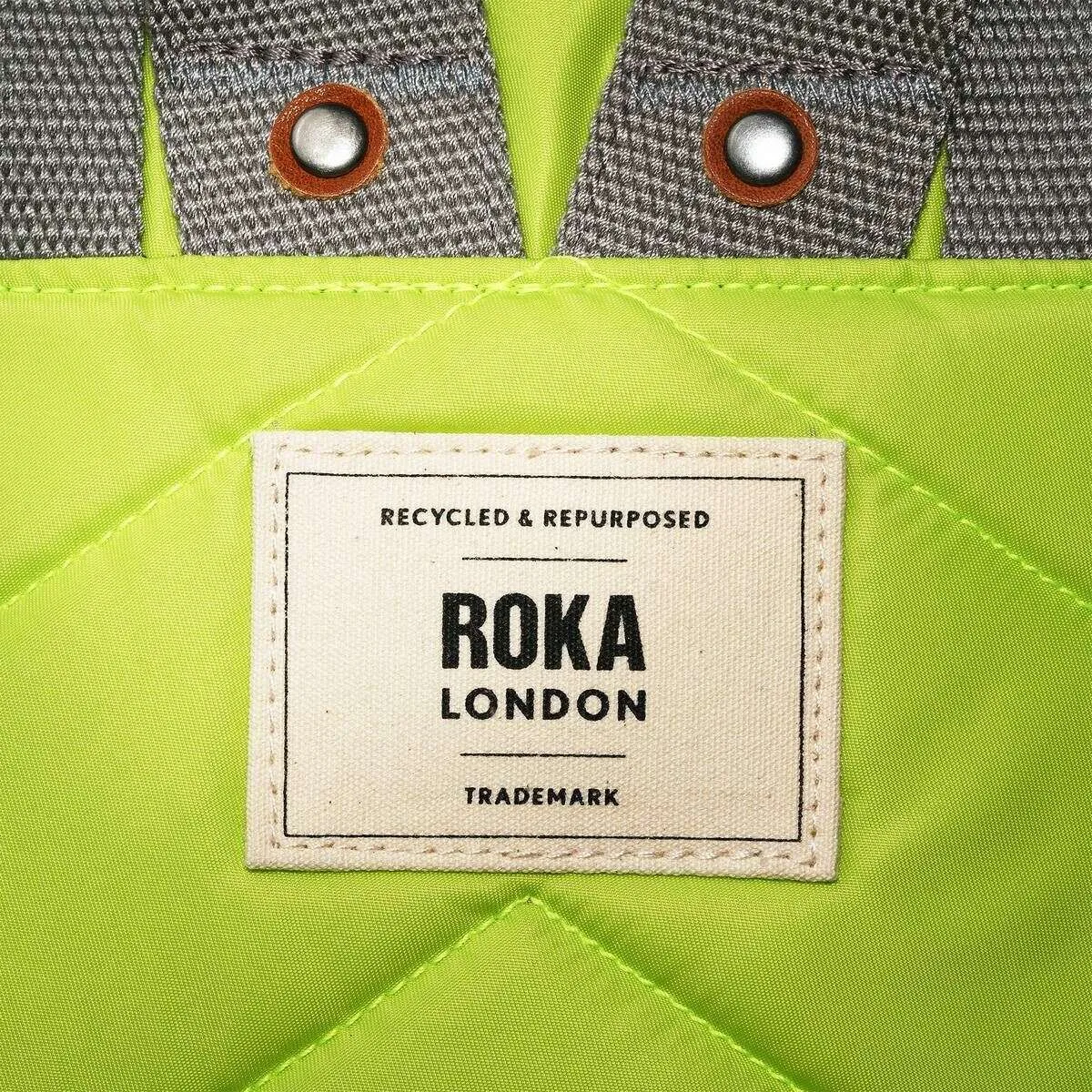 Roka Canfield B Medium Recycled Nylon Backpack - Lime