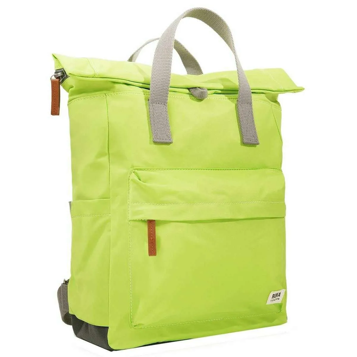 Roka Canfield B Medium Recycled Nylon Backpack - Lime