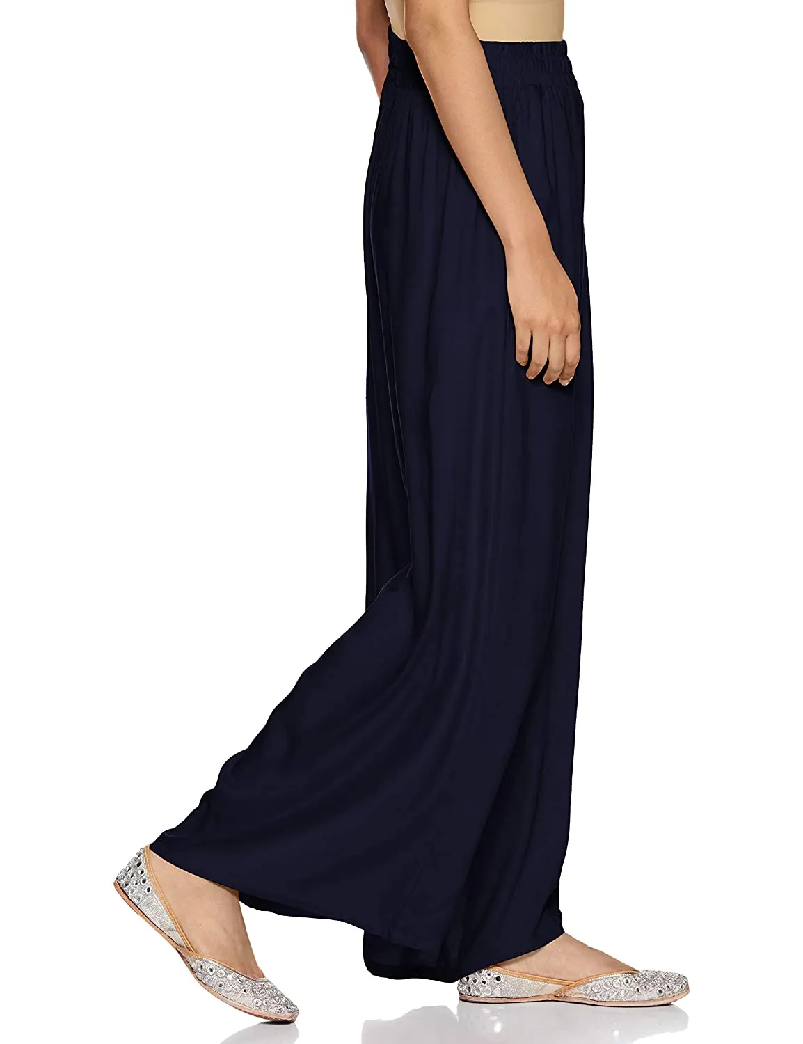 Rupa Dark Blue Palazzo Pants for Woman