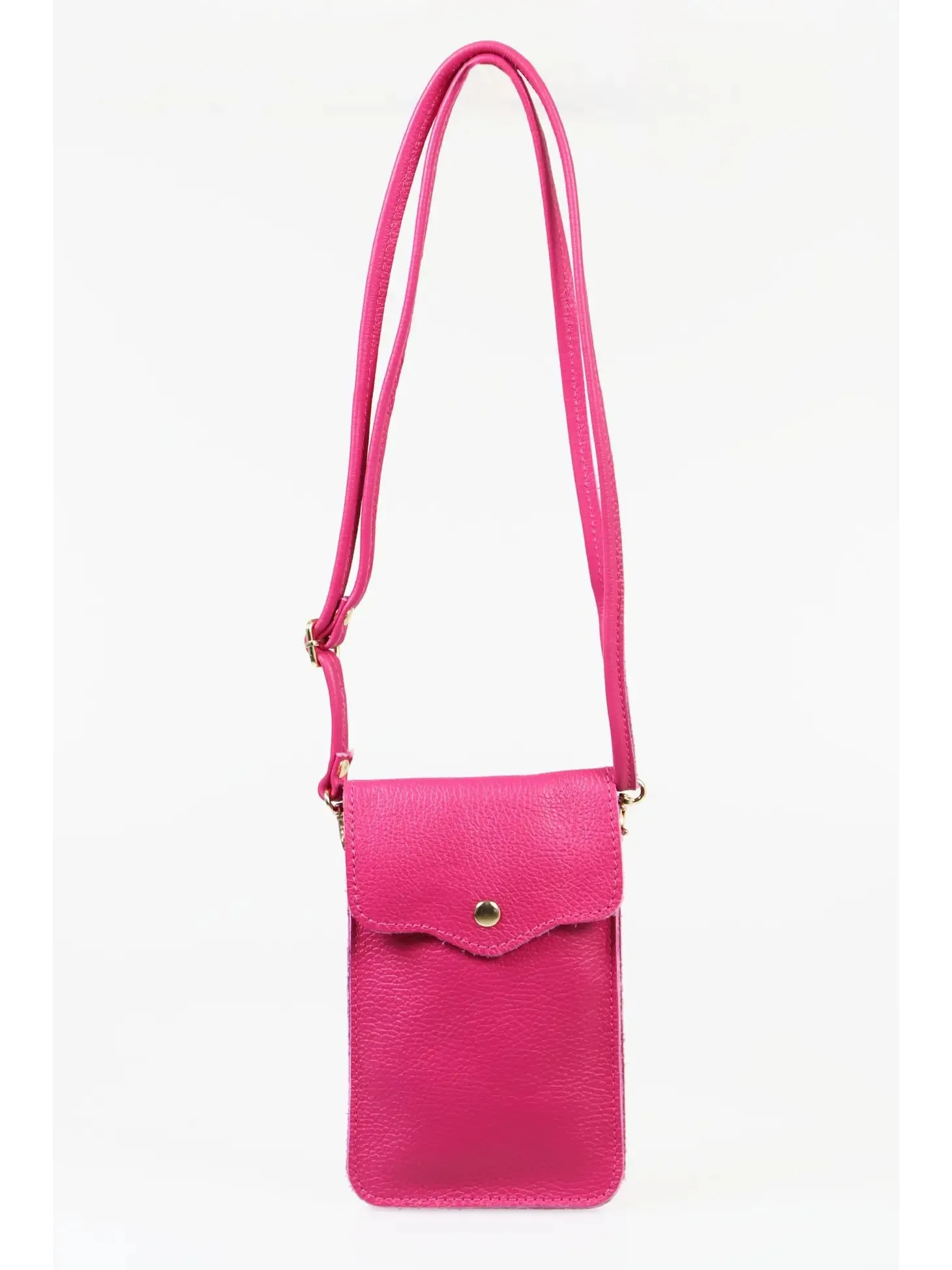 Scalloped Phone Bag - Raspberry