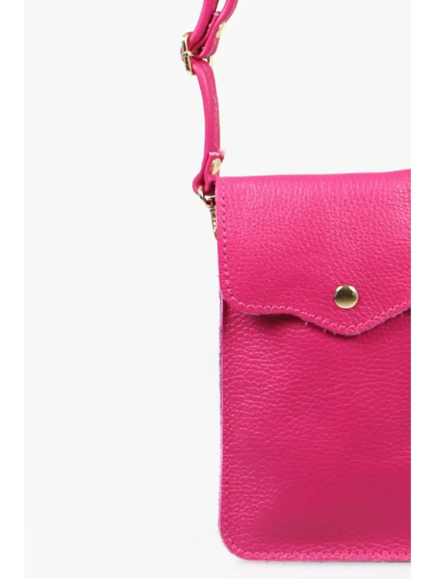 Scalloped Phone Bag - Raspberry