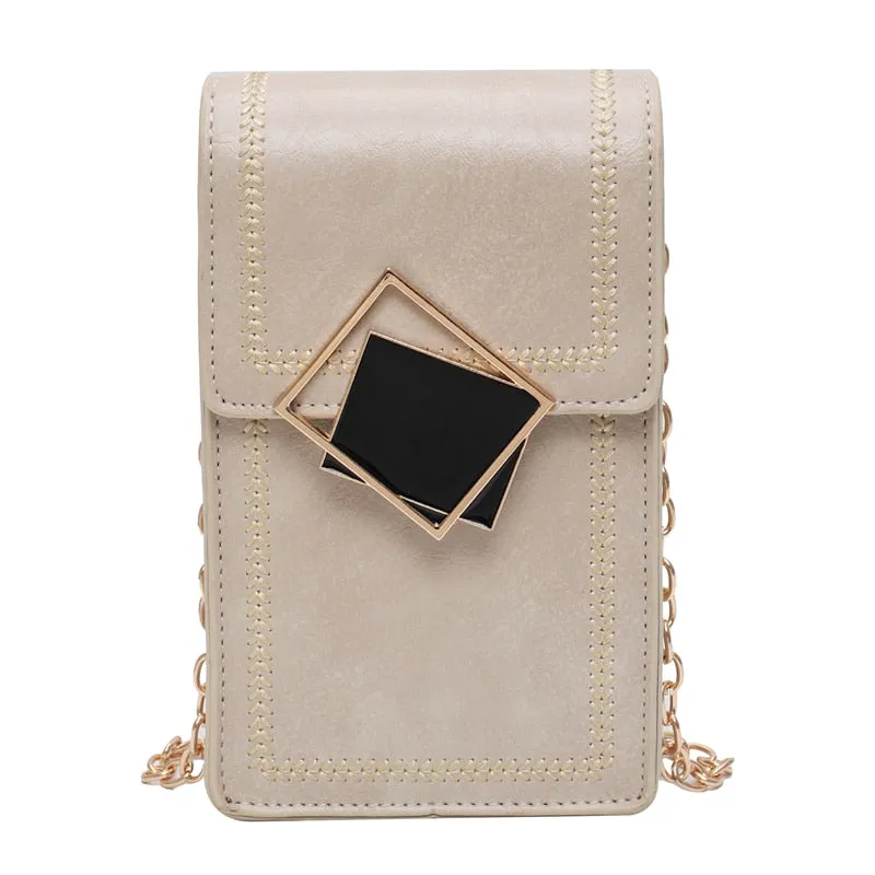 Solid color female bag 2020 new messenger bag ladies shoulder bag luxury designer female bag mini chain bag mobile phone bag