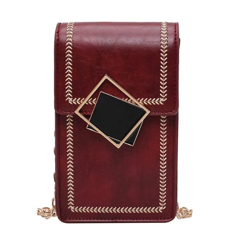 Solid color female bag 2020 new messenger bag ladies shoulder bag luxury designer female bag mini chain bag mobile phone bag