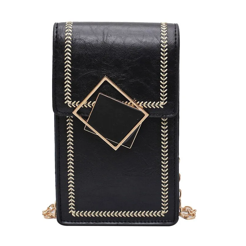 Solid color female bag 2020 new messenger bag ladies shoulder bag luxury designer female bag mini chain bag mobile phone bag