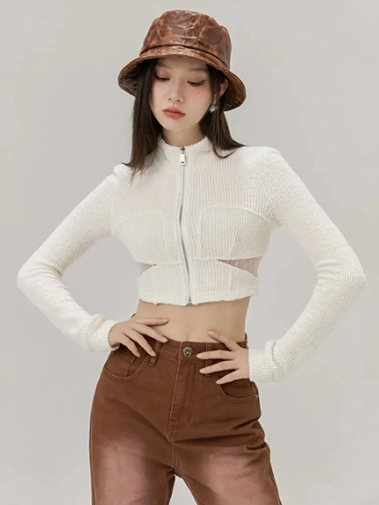 Solid Knitting Sweater For Women Stand Collar Long Sleeve Losoe Causal Temeprament Sweater Female Fashion Clothing