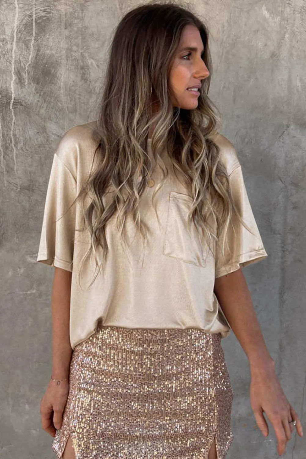 Solid Loose Casual Blouse