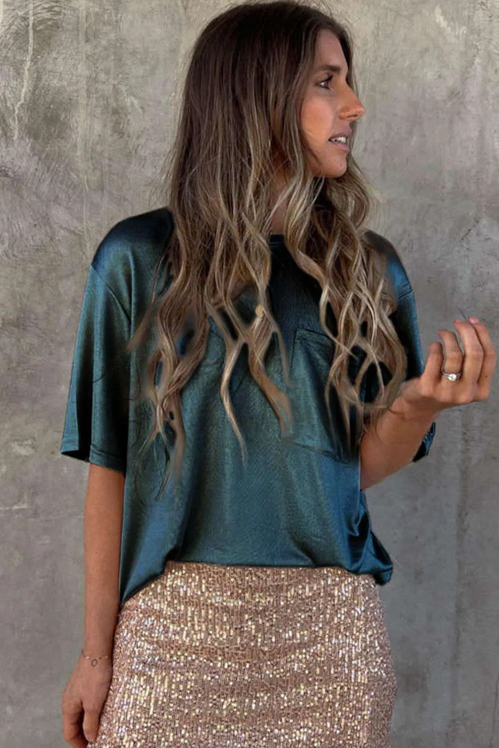 Solid Loose Casual Blouse