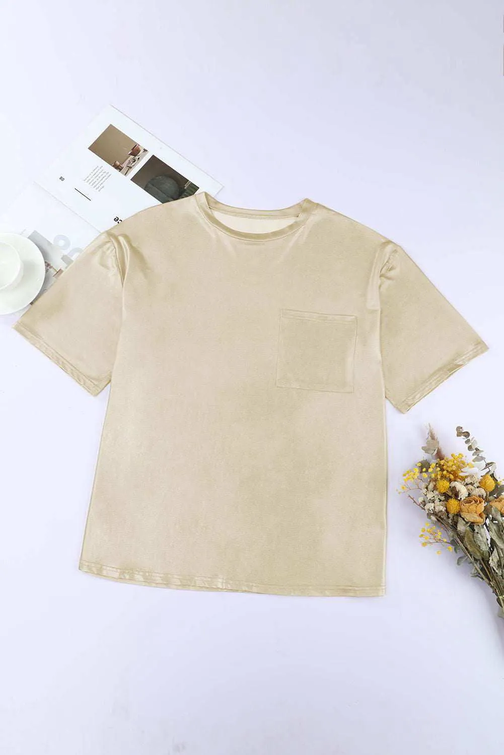 Solid Loose Casual Blouse